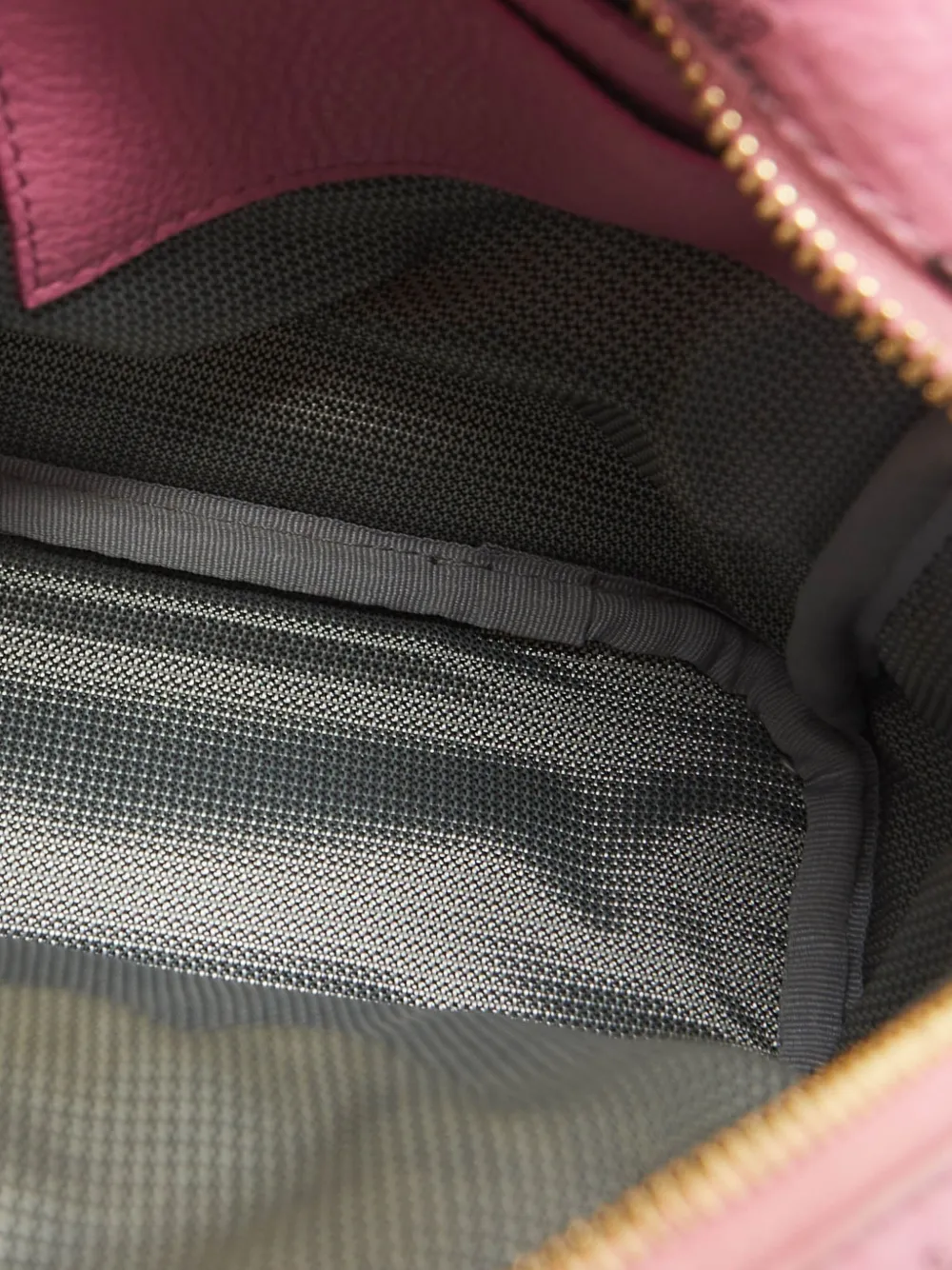Pre-owned Mcm Mini Stark Bebe Boo Studded Visetos Backpack In Pink