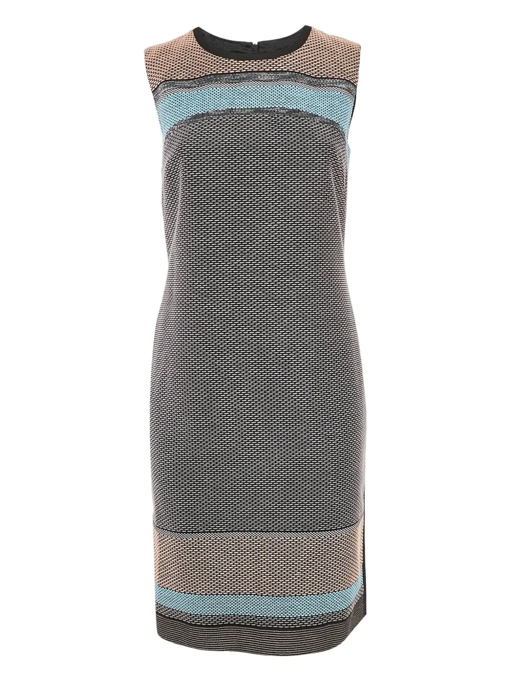 BOSS textured stripe midi dress - ブラック BOSS textured stripe midi dress - ブラック