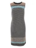 BOSS textured stripe midi dress - Black
