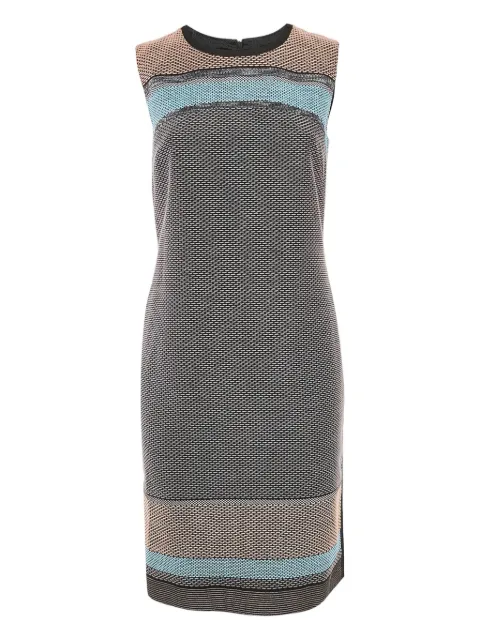 BOSS textured stripe midi dress