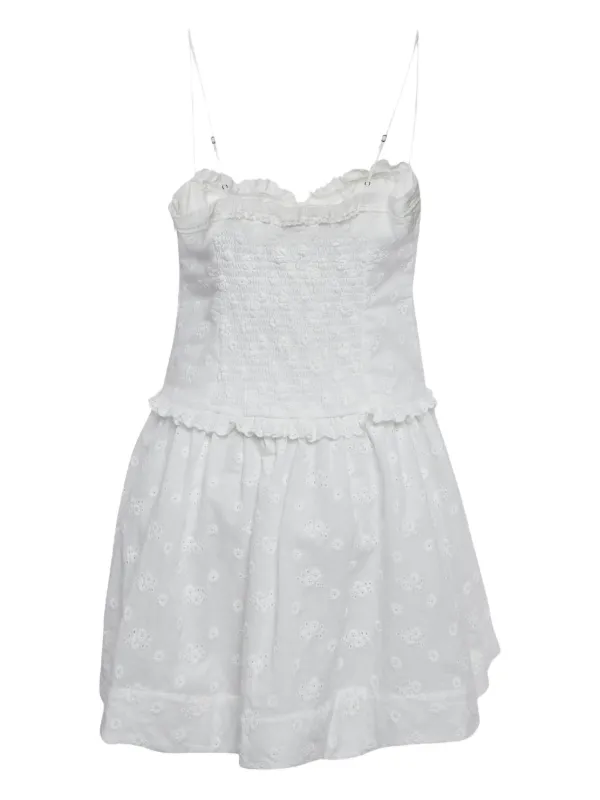for Love & Lemons Embroidered Mini Dress - White