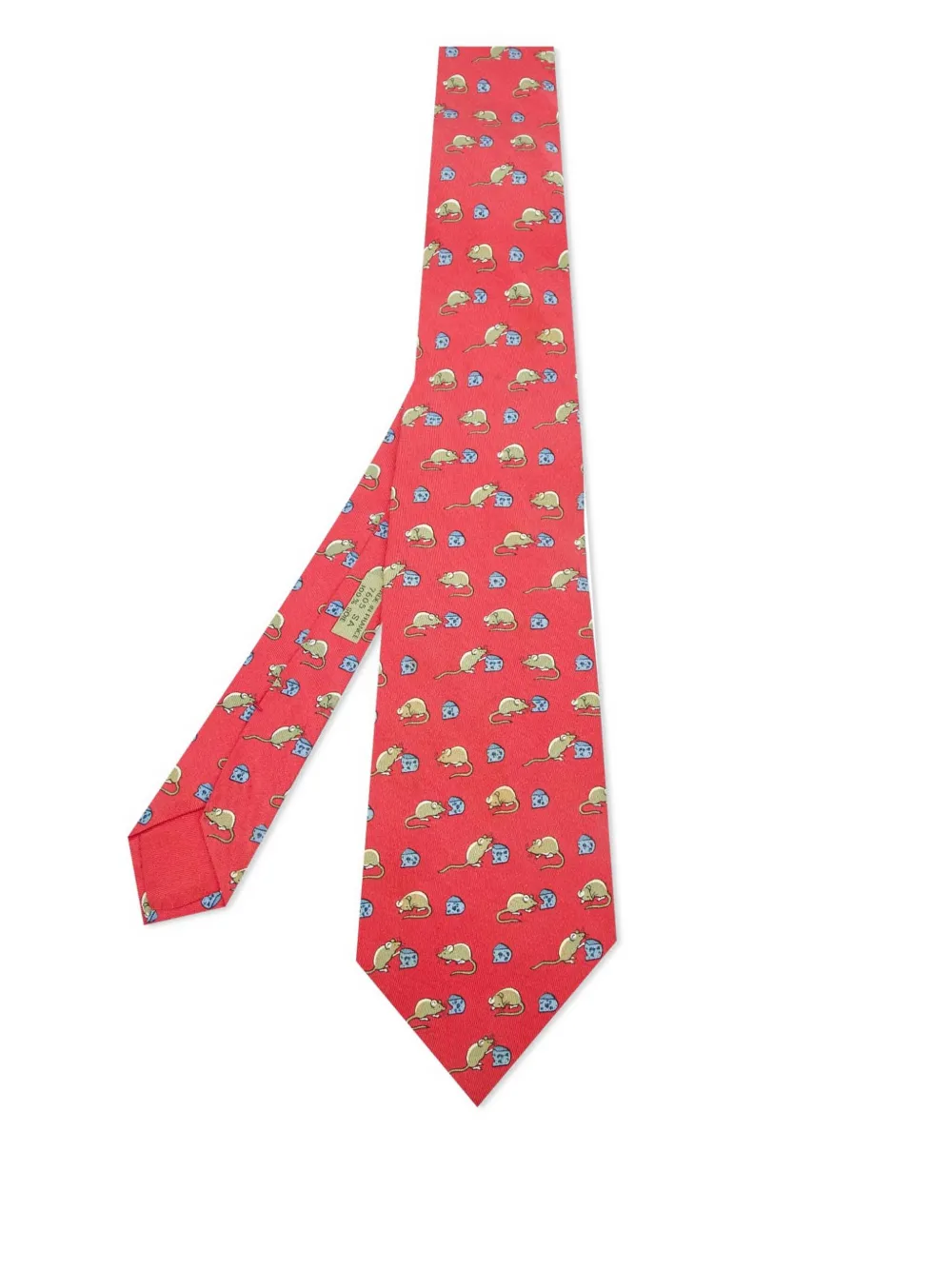 Hermès Pre-Owned printed silk tie | Red | Image 1