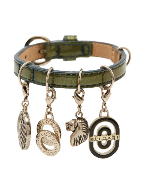 Bvlgari Pre-Owned charm-detail leather bracelet