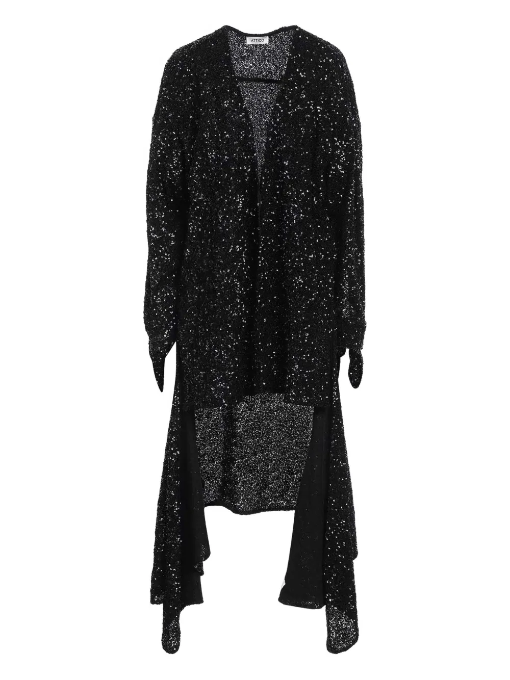 The Attico Asymmetrisches Kleid mit Pailletten - Schwarz