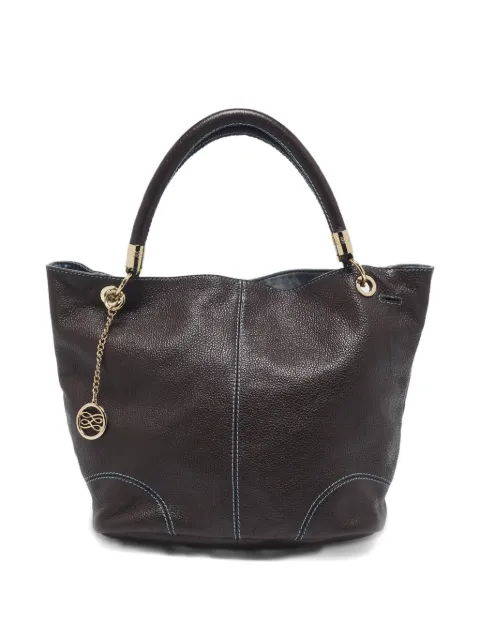Lancel Vintage leather rolled-handles tote bag