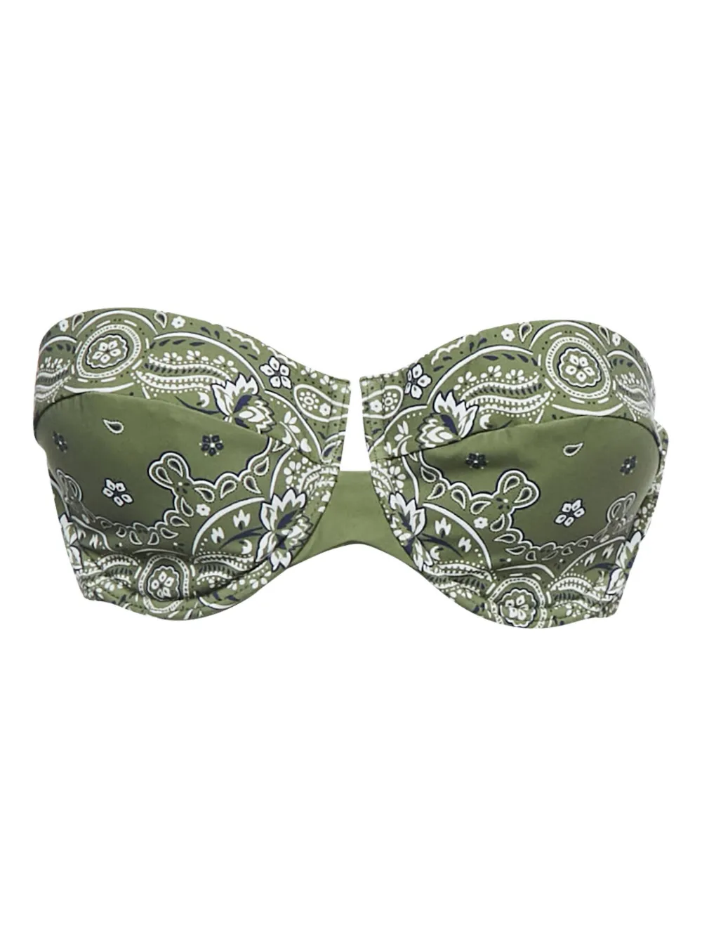 ZIMMERMANN Top bikini con stampa paisley - Verde