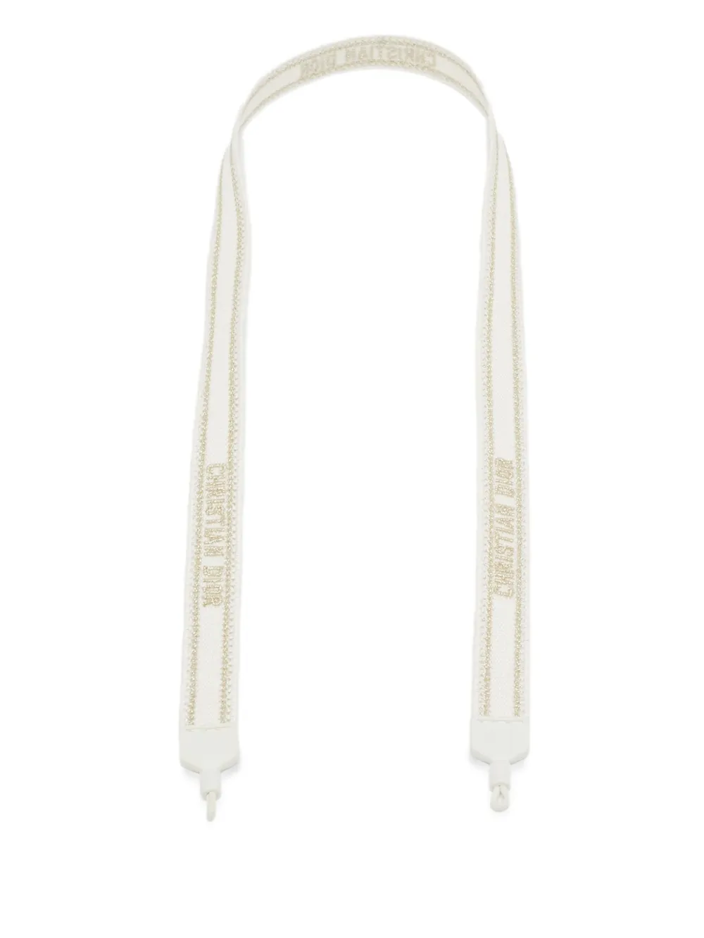 Christian Dior Pre-Owned logo-embroidered bag strap - ニュートラル Christian Dior Pre-Owned logo-embroidered bag strap - ニュートラル