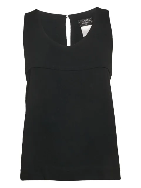 CHANEL Pre-Owned keyhole-neck sleeveless top