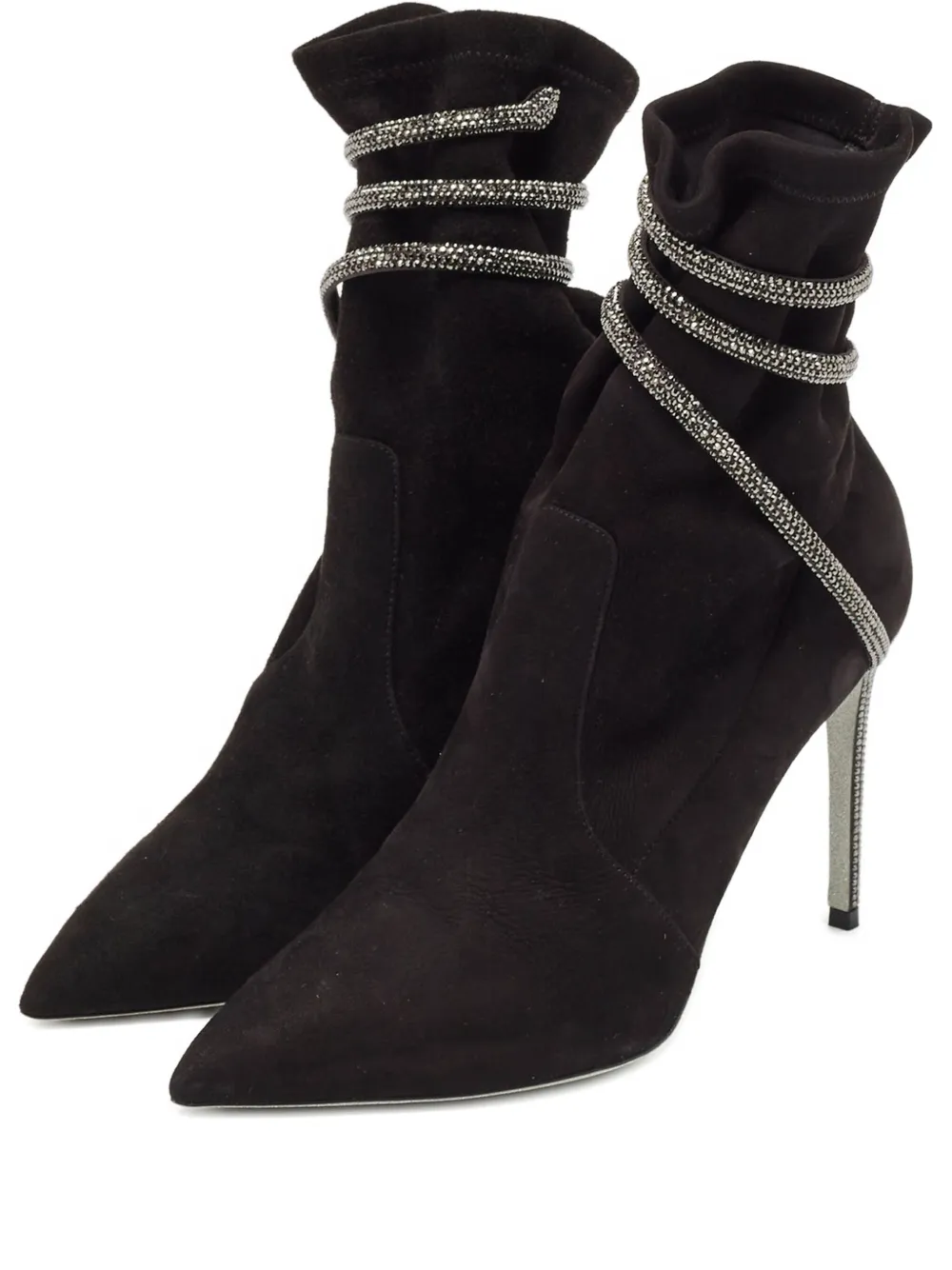 René Caovilla 105mm crystal-embellished boots
