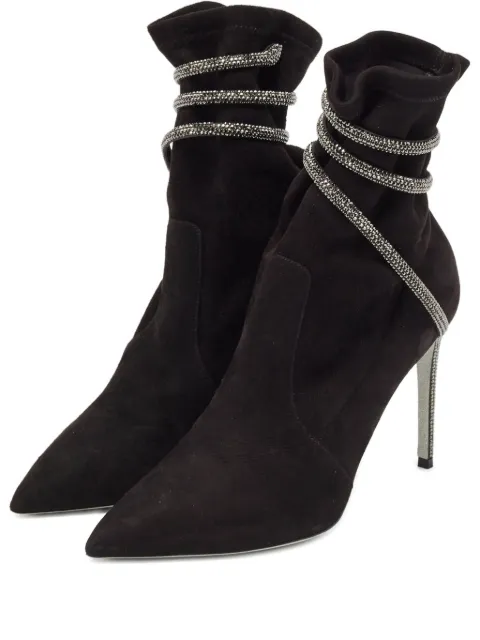 René Caovilla 105mm crystal-embellished boots