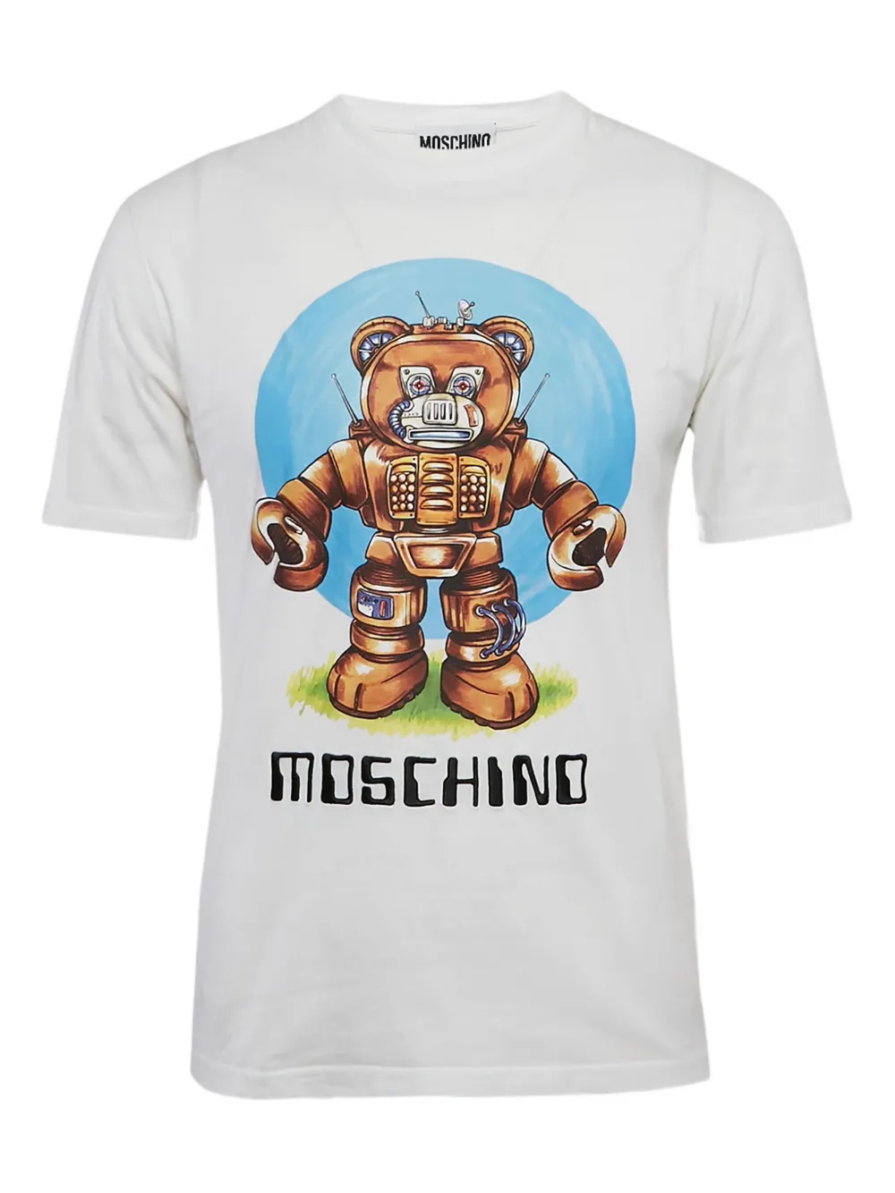 Moschino Pre-Owned Teddy-print cotton T-shirt - ホワイト Moschino Pre-Owned Teddy-print cotton T-shirt - ホワイト