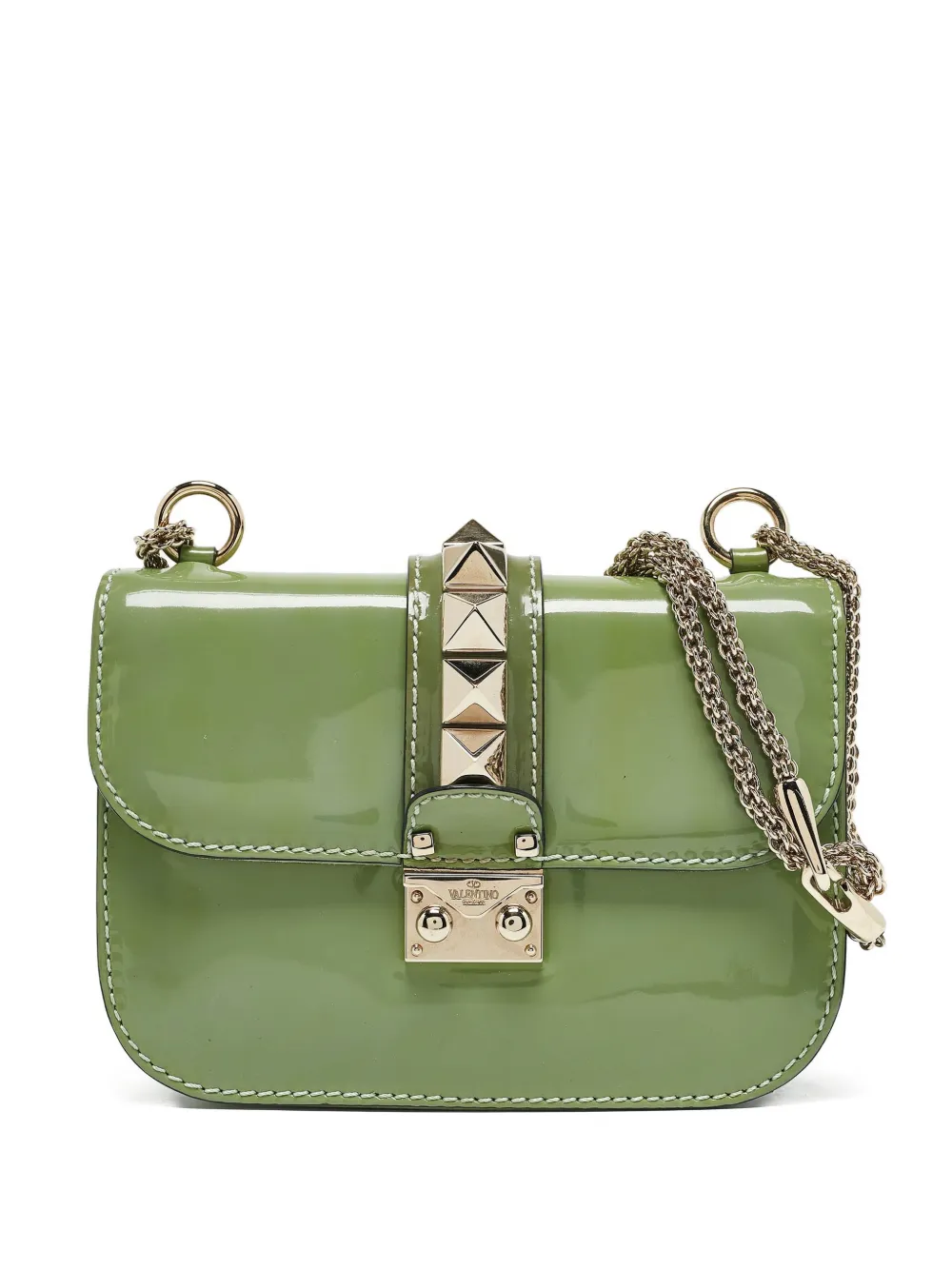 Valentino Garavani Pre-Owned Rockstud flap shoulder bag | Green | Image 1
