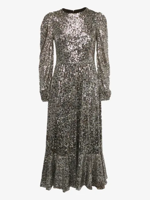 SIMKHAI  vestido midi bordado con lentejuelas