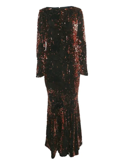 Tabitha Simmons velvet sequin-embellished gown 