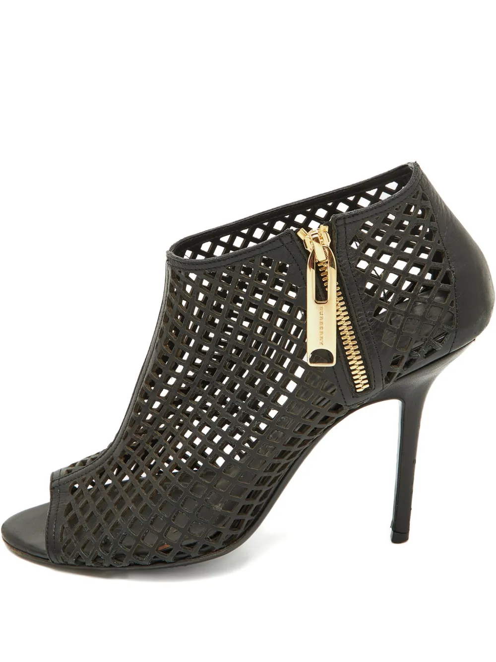 Burberry Pre-Owned 115mm leather cut-out boots - ブラック Burberry Pre-Owned 115mm leather cut-out boots - ブラック