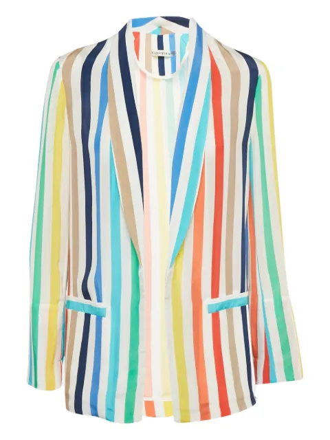 alice + olivia Pre-owned striped shawl-collar blazer