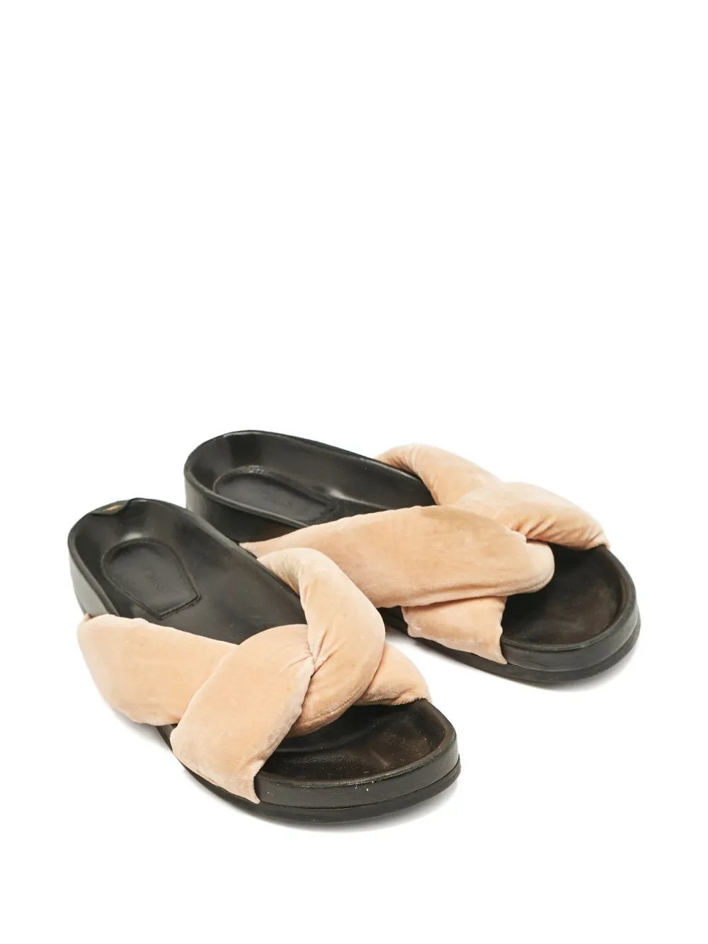 Chloé Pre-Owned Fluwelen slippers - Beige