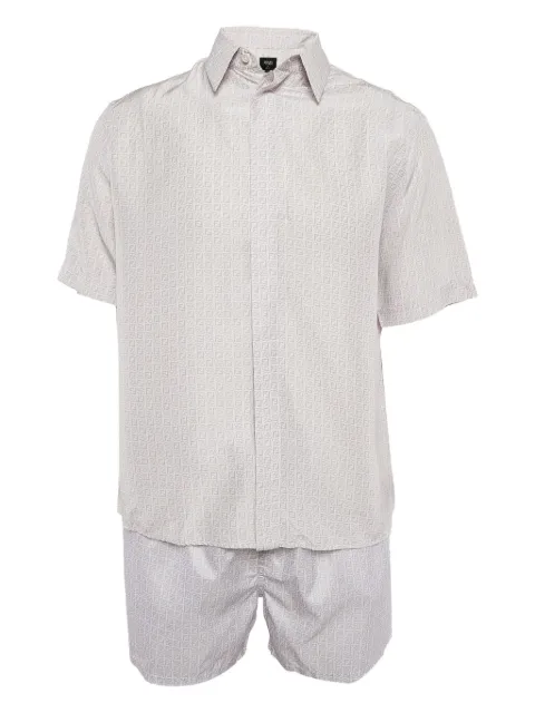 Fendi Pre-Owned FF-jacquard silk  shorts set