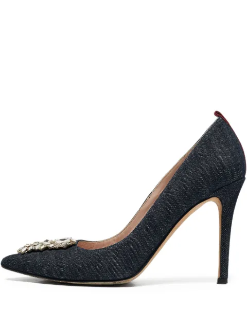 SJP by Sarah Jessica Parker crystal denim pumps