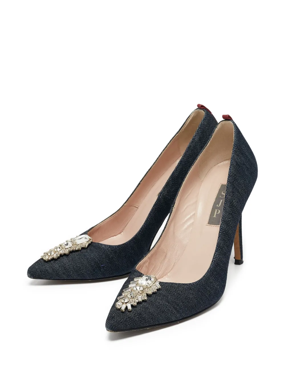 SJP by Sarah Jessica Parker Denim pumps met kristallen - NAVY BLUE DENIM