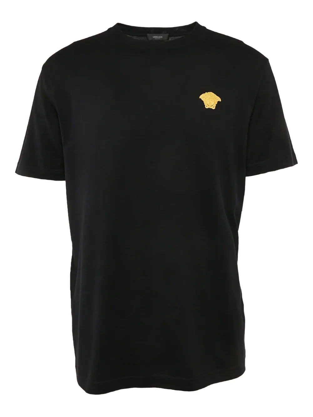 Versace Pre-Owned Medusa-appliqué cotton T-shirt - ブラック Versace Pre-Owned Medusa-appliqué cotton T-shirt - ブラック