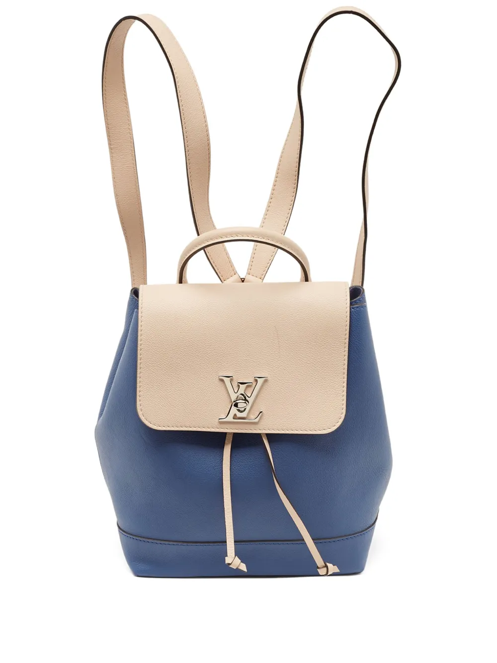 Louis Vuitton Pre-Owned Lock Me leather LV twist lock backpack - ブルー Louis Vuitton Pre-Owned Lock Me leather LV twist lock backpack - ブルー