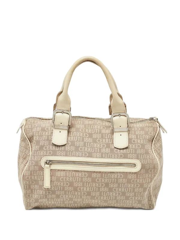 Cerruti 1881 pre-owned Patent Leather Top Handle Bag | Neutrals