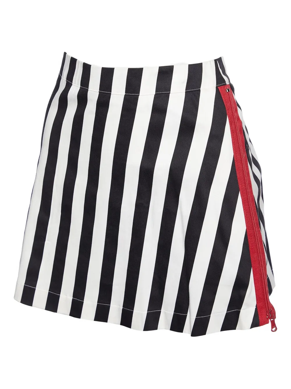Love Moschino Gestreepte mini-rok met rits - Wit