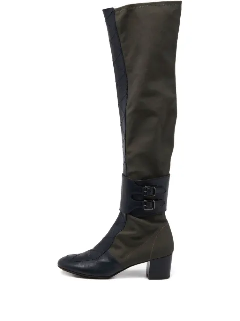 Laurence Dacade pre-owned 50mm quilted buckled boots