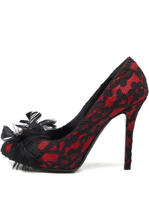 D&G Vintage 2024 pre-owned 110mm lace heeled pumps