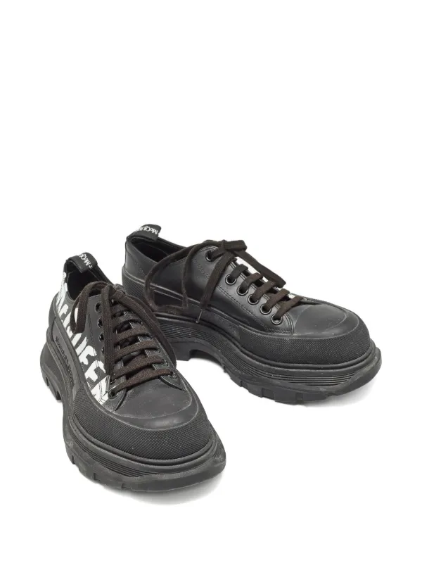Alexander McQueen Pre-Owned logo-print Platform Sneakers Black