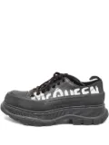Alexander McQueen Pre-Owned logo-print platform sneakers - Black