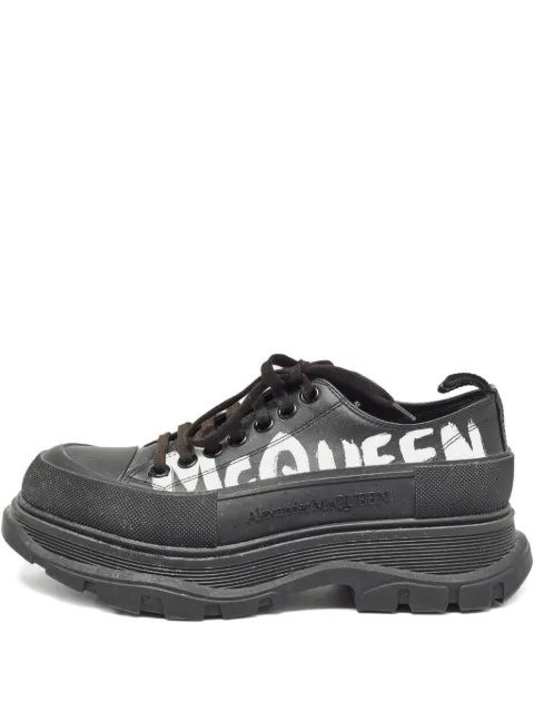 Alexander McQueen Pre-Owned logo-print platform sneakers