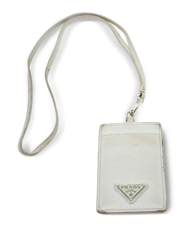 Prada Pre-Owned Saffiano Leather ID Holder White FARFETCH PH