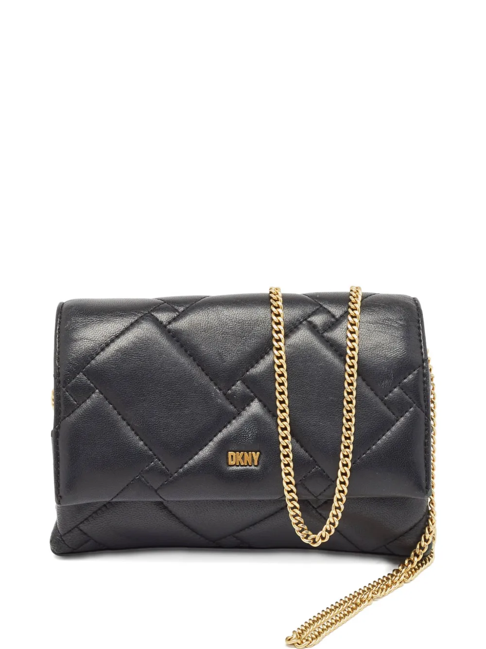 pre-owned quilted flap clutch