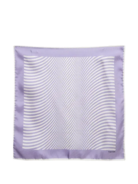 Tom Ford Pre-Owned wave stripe pocket-square scarf