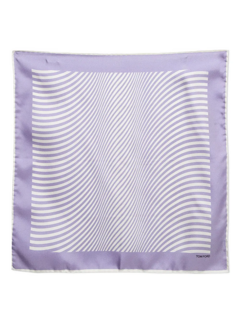 TOM FORD wave stripe pocket-square scarf | Purple | Image 1
