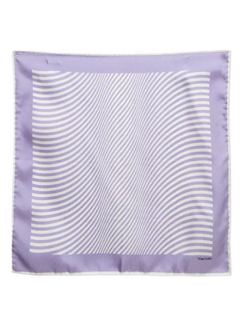 TOM FORD wave stripe pocket-square scarf