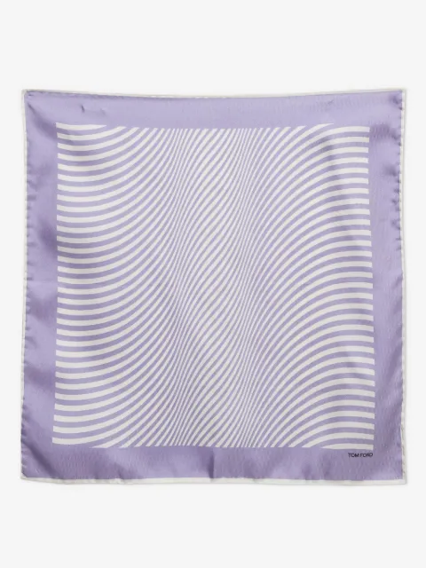 Tom Ford Pre-Owned wave stripe pocket-square scarf