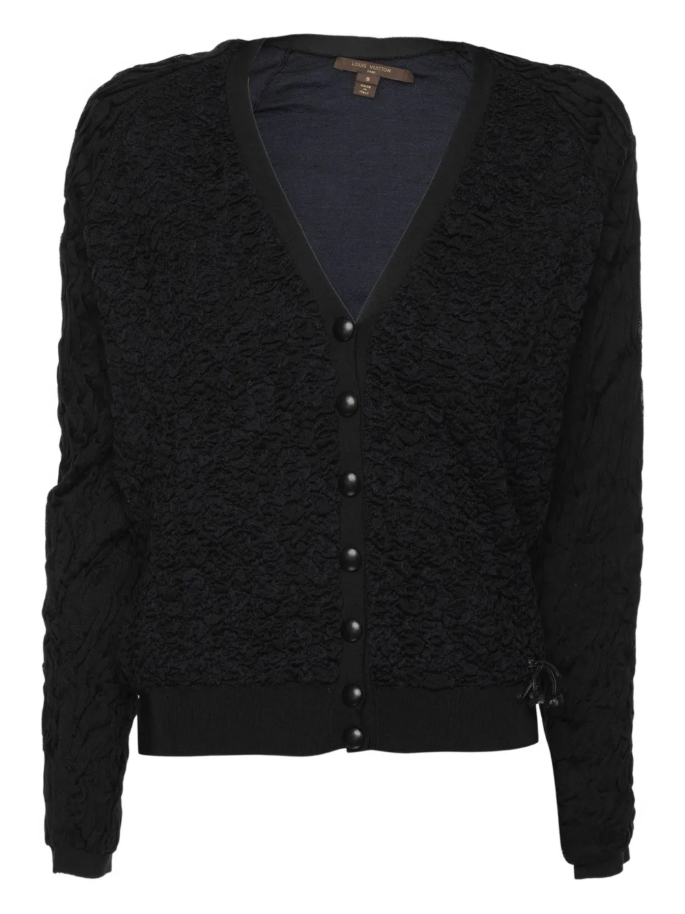 Pre-owned Louis Vuitton Textured Silk Cardigan