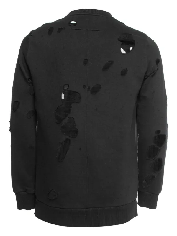GIVENCHY ダメージスウェット - 中古 GIVENCHY ブラック ダメージ 