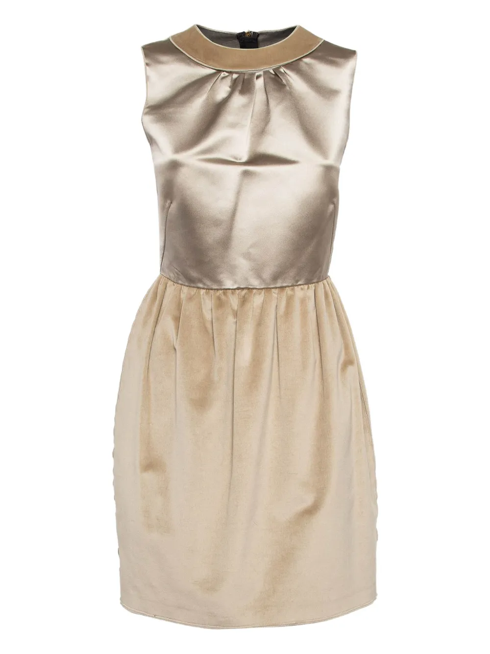 D&G Vintage layered satin velvet dress - Oro