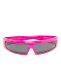 Dolce & Gabbana Pre-Owned curved geometric-frame sunglasses - Pink