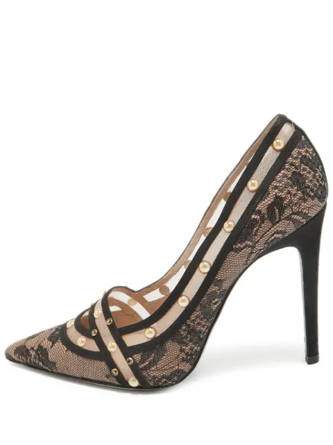 René Caovilla 110mm lace pumps