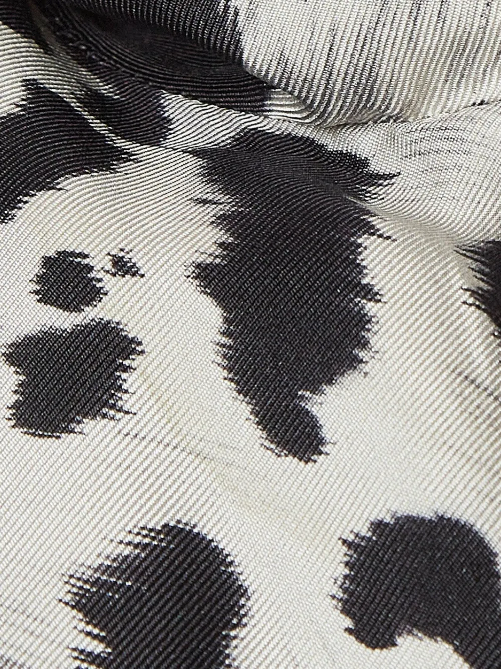 Pre-owned Versace Leopard-print Silk Dress In White