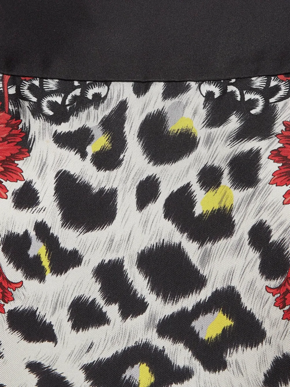 Pre-owned Versace Leopard-print Silk Dress In White