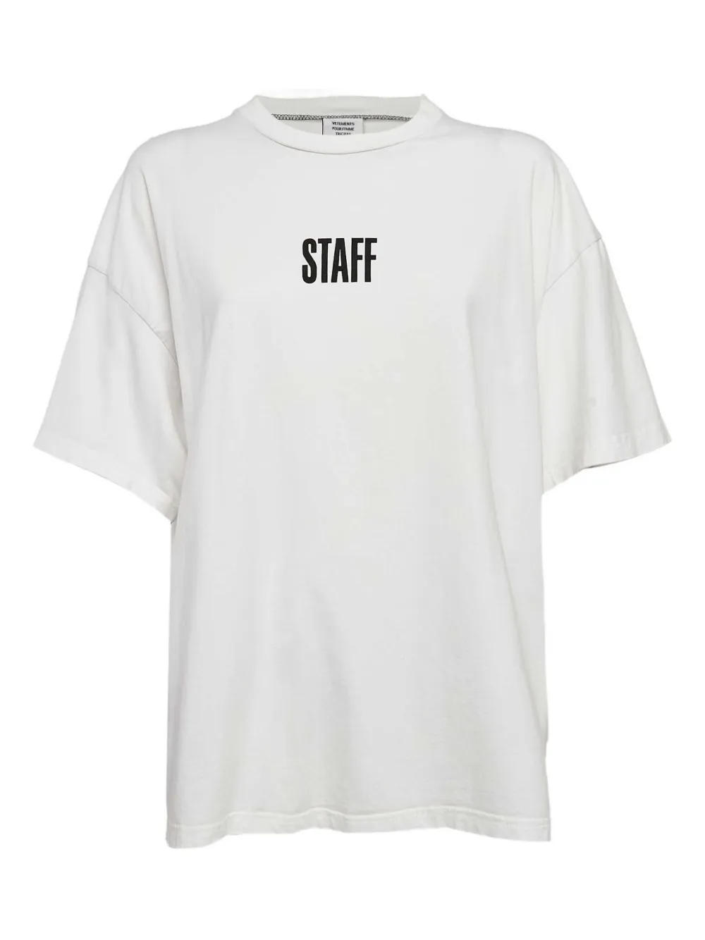VETEMENTS x Hanes Staff-print T-shirt - ホワイト VETEMENTS x Hanes Staff-print T-shirt - ホワイト