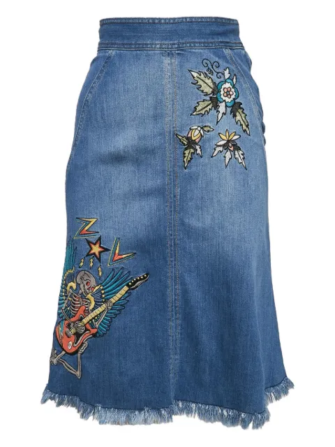 Zadig&Voltaire embroidered denim skirt