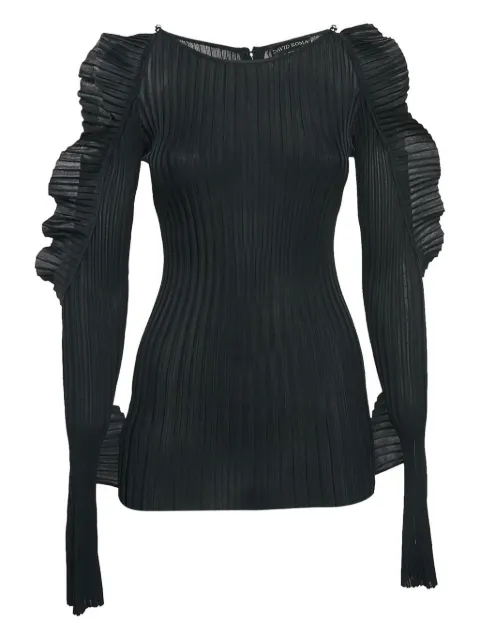 David Koma pre-owned pleated ruffle mini dress
