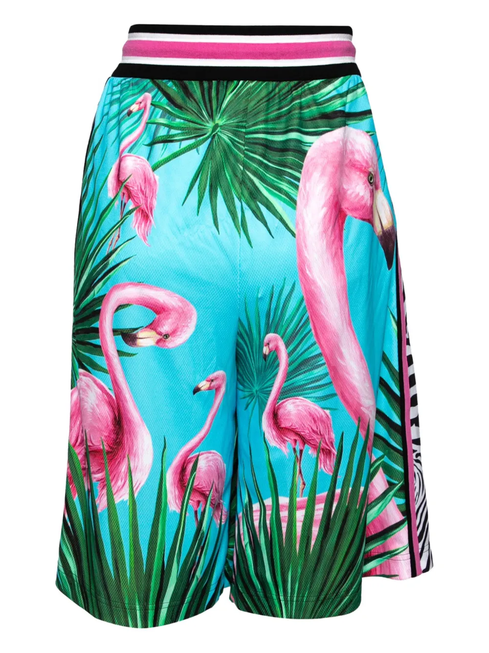 Dolce & Gabbana Pre-Owned Shorts met flamingoprint - Blauw